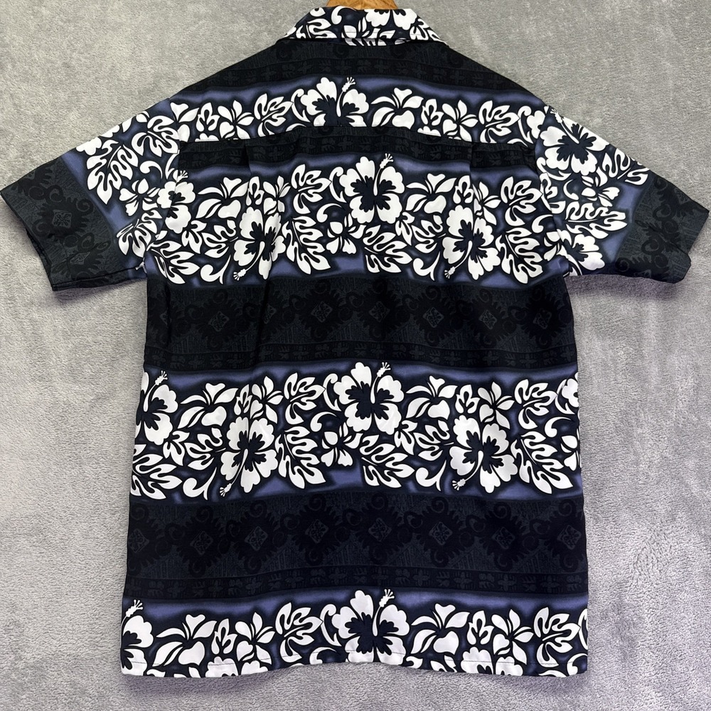 Kennington LTD California Shirt Mens Medium Black Floral Button-Up Hawaiian - Picture 8 of 9
